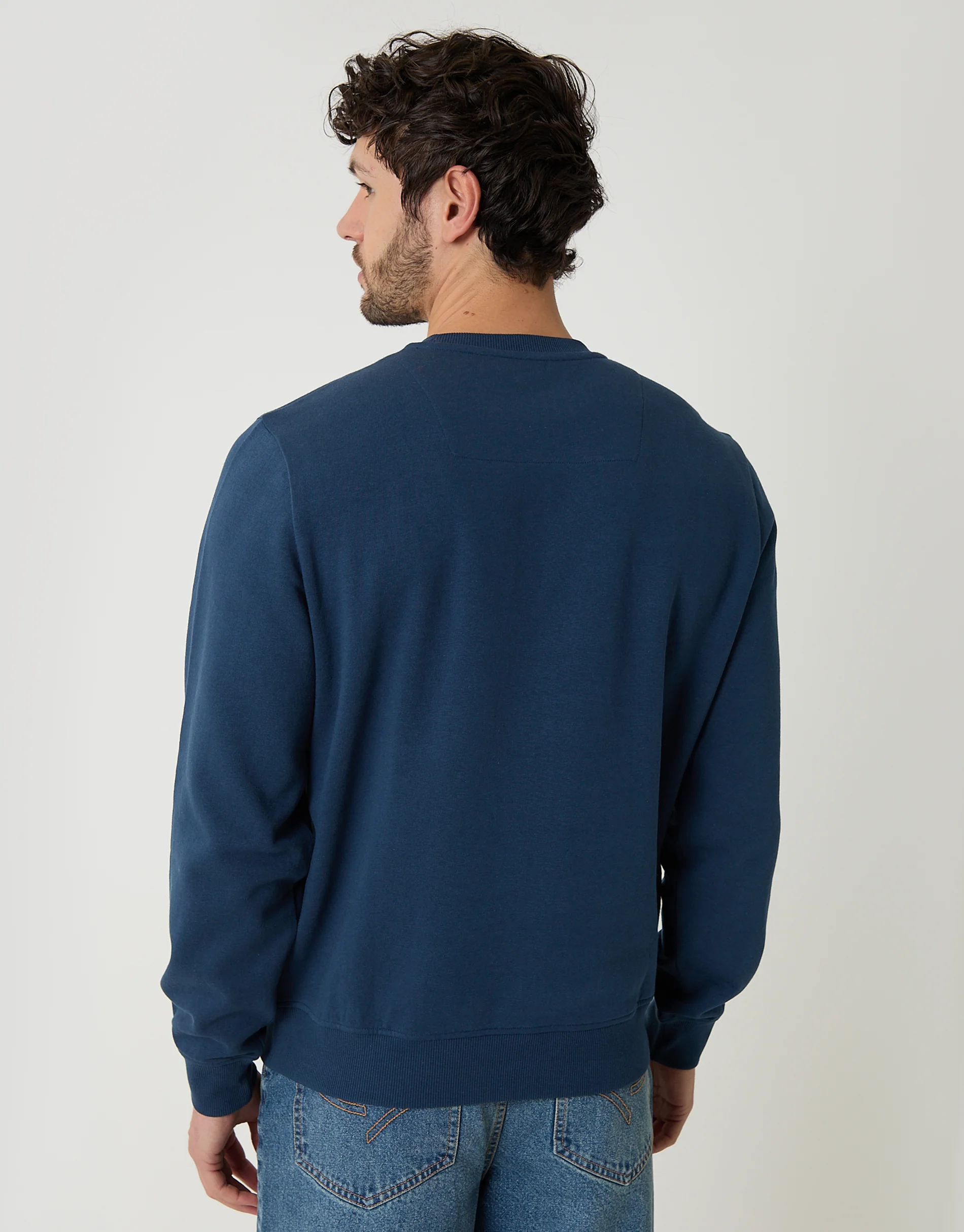 Crew Neck Sweatshirt in Blue - Image 2