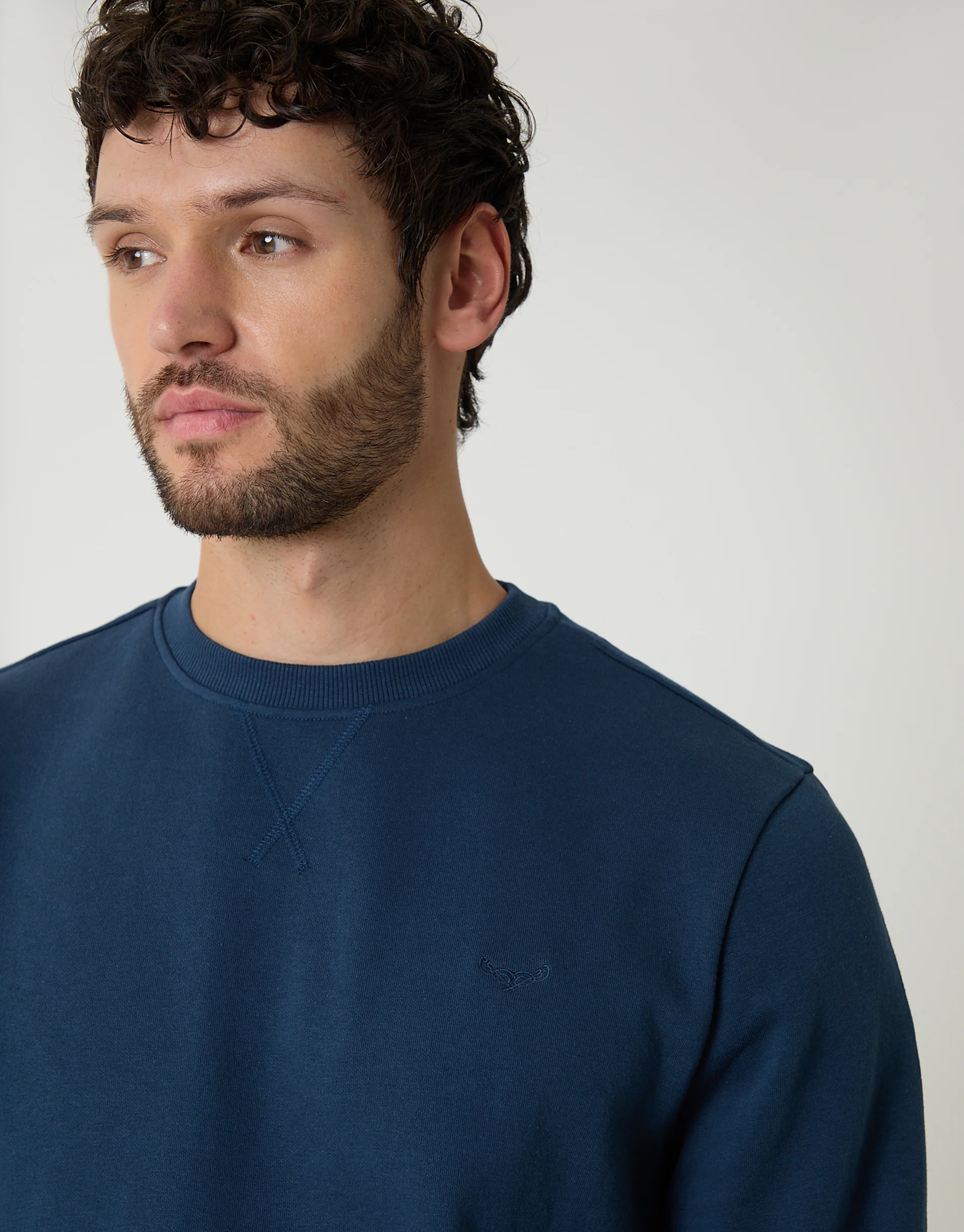 Crew Neck Sweatshirt in Blue - Image 4