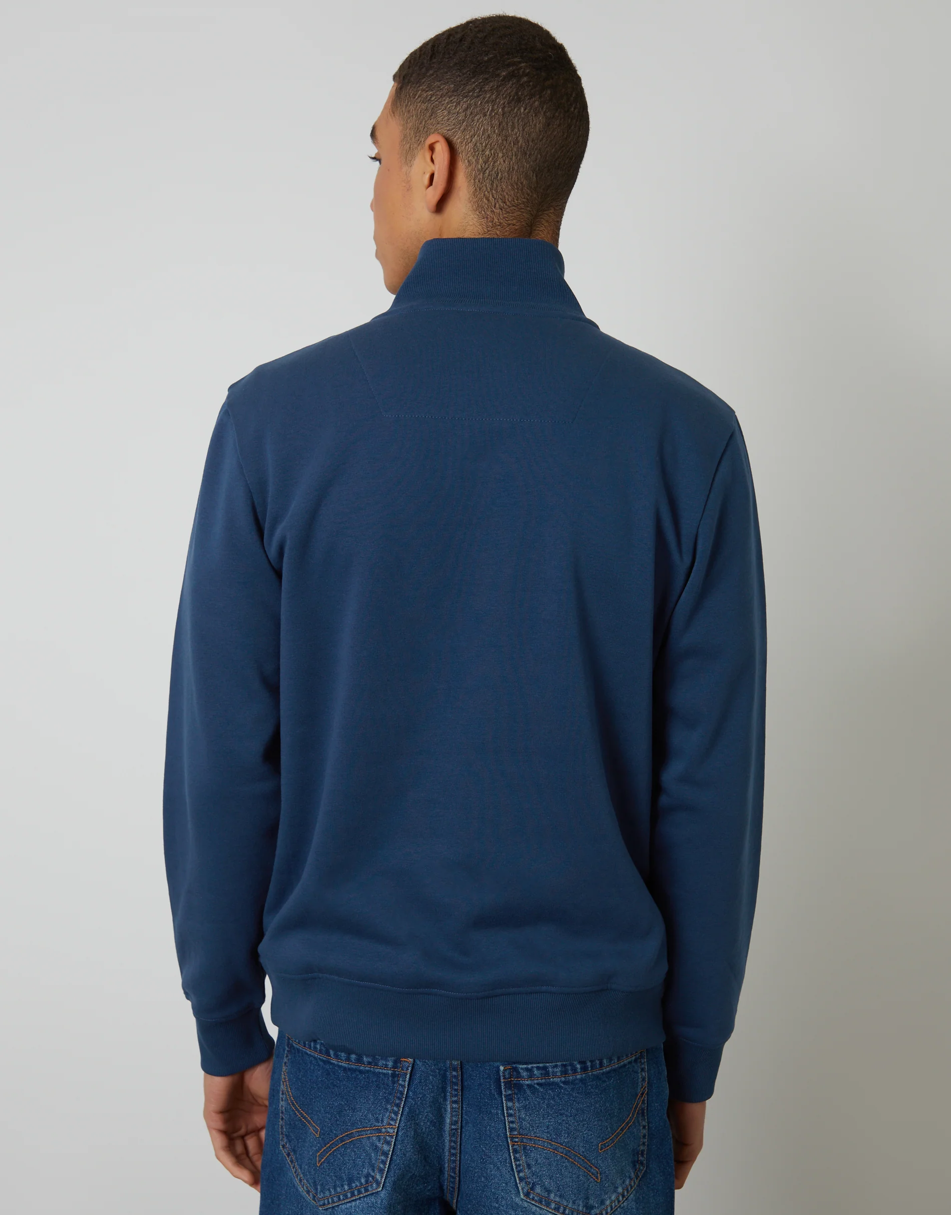 Quarter Zip Sweatshirt in Blue - Image 2