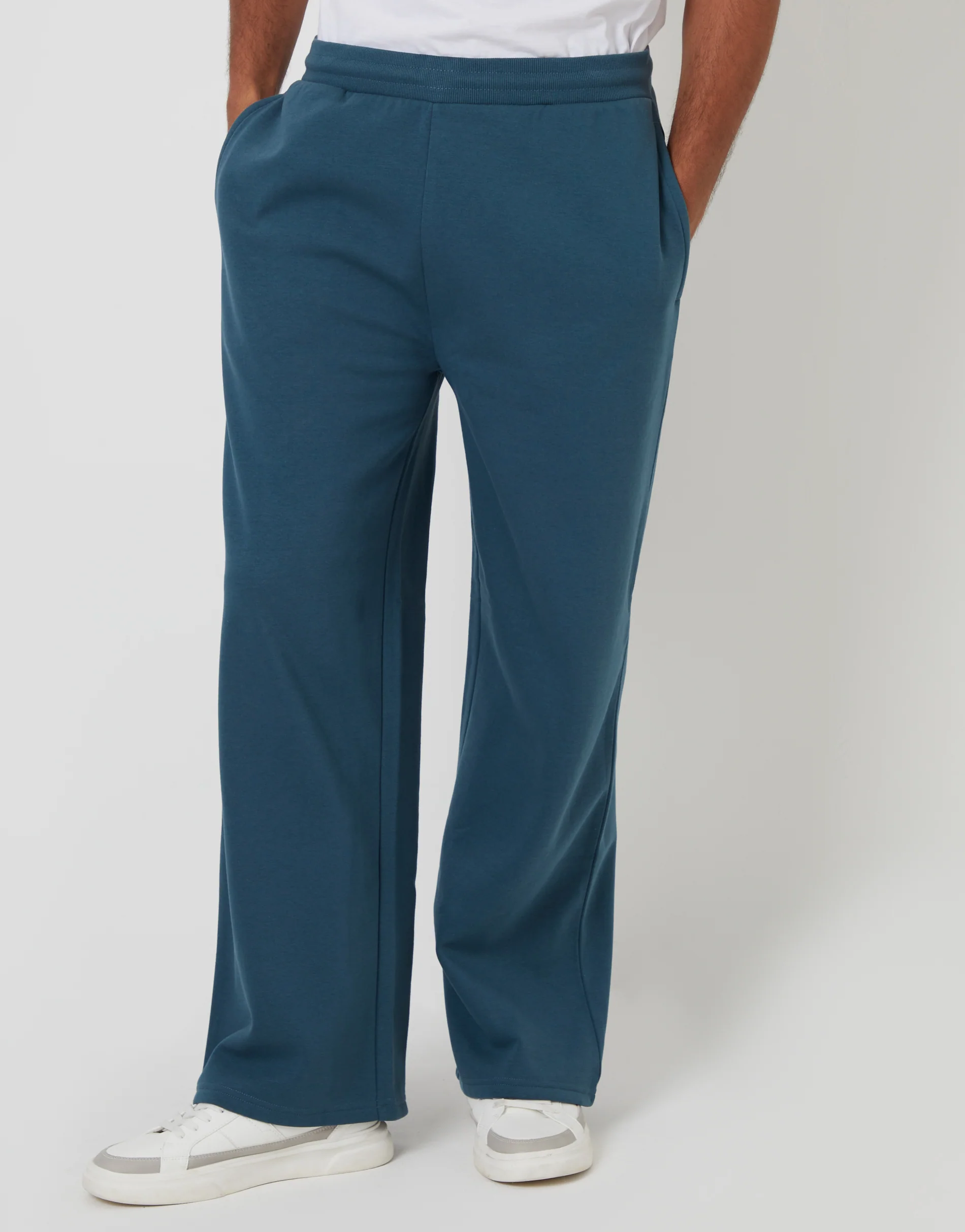 Wide Leg Joggers in Blue - Image 2