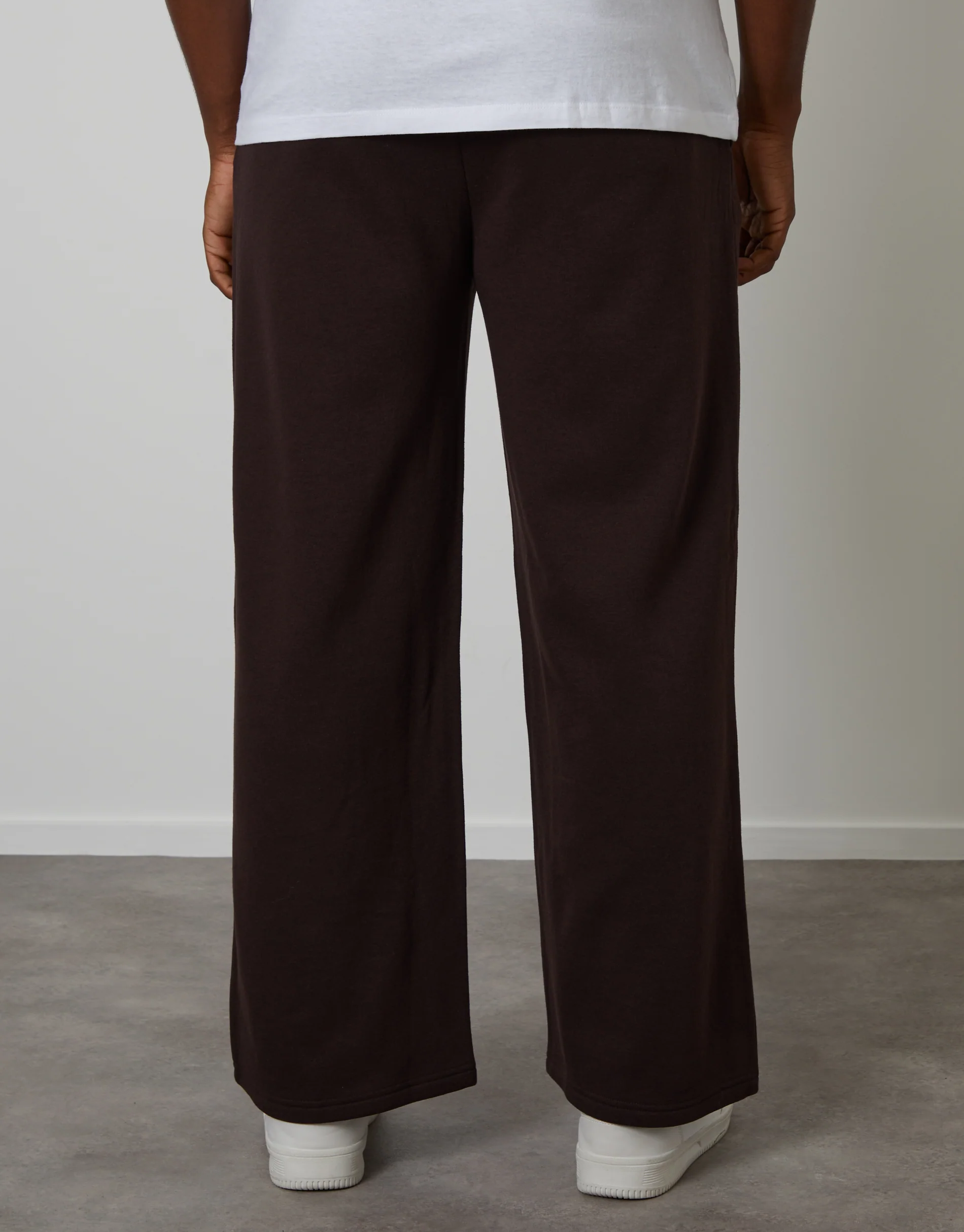 Wide Leg Joggers in Chocolate Brown - Image 3