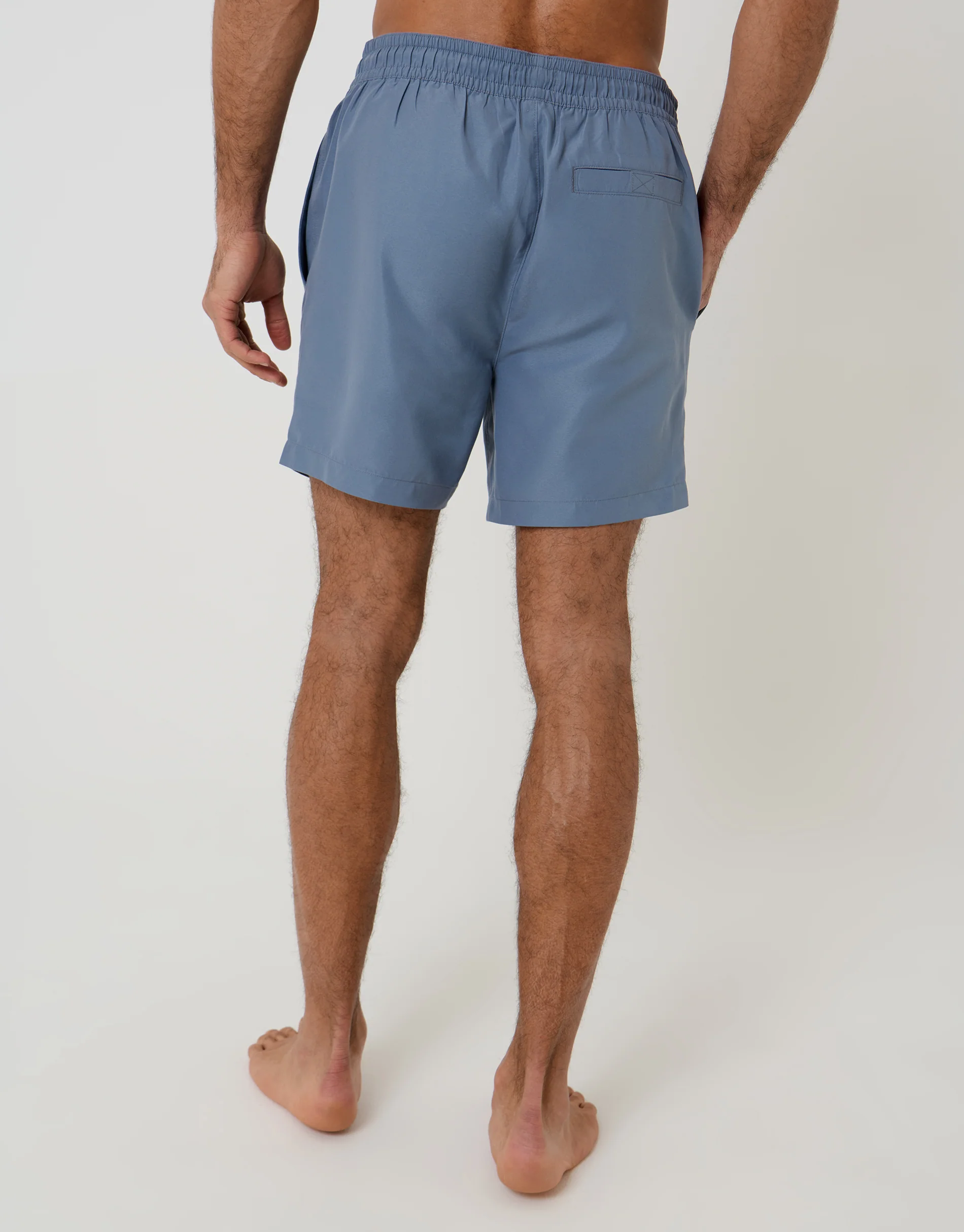 2 Pack Tropical Print Quick Dry Swim Shorts in Denim Blue - Image 3