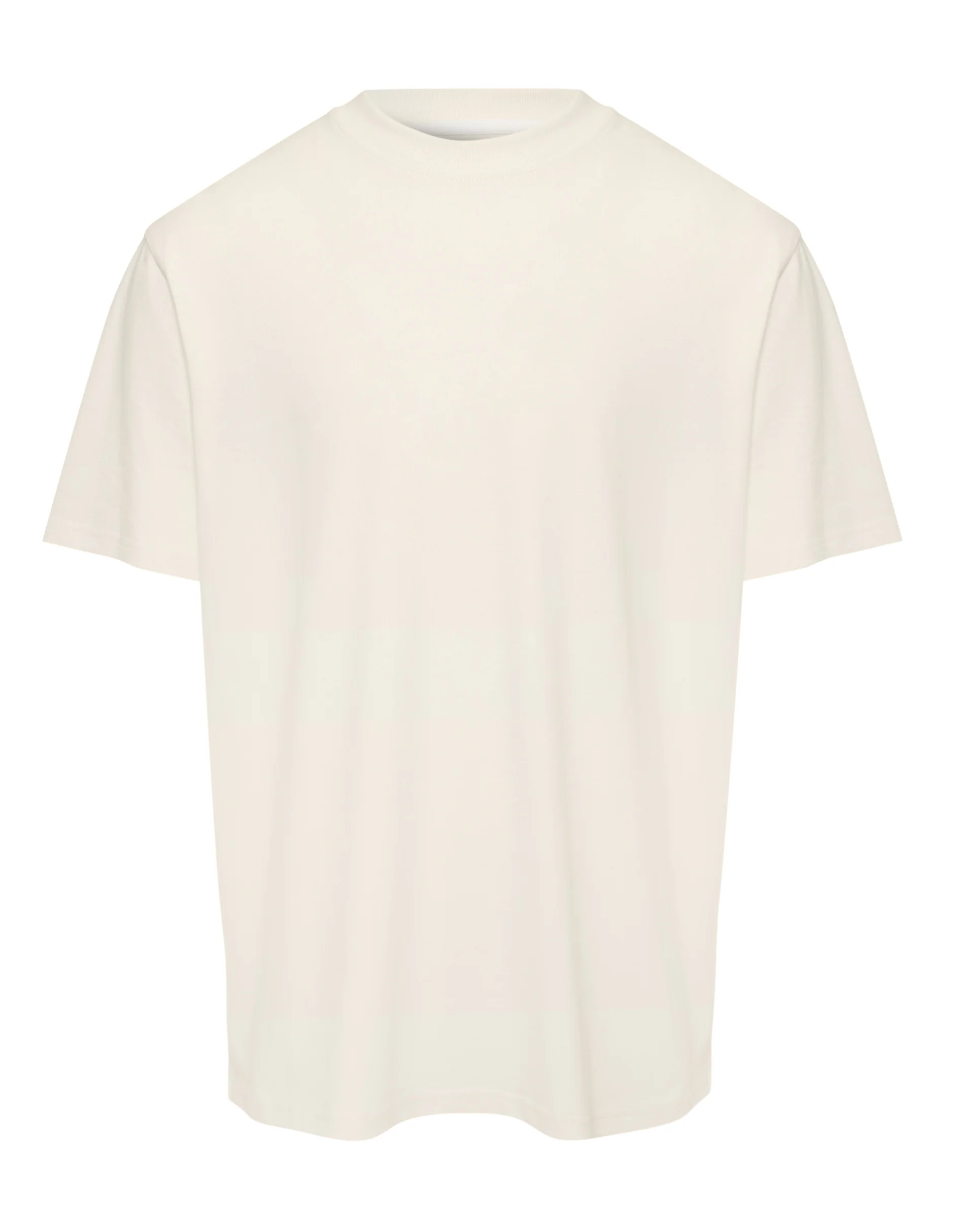 Relaxed Fit Peached Cotton T-Shirt in Ecru - Image 5