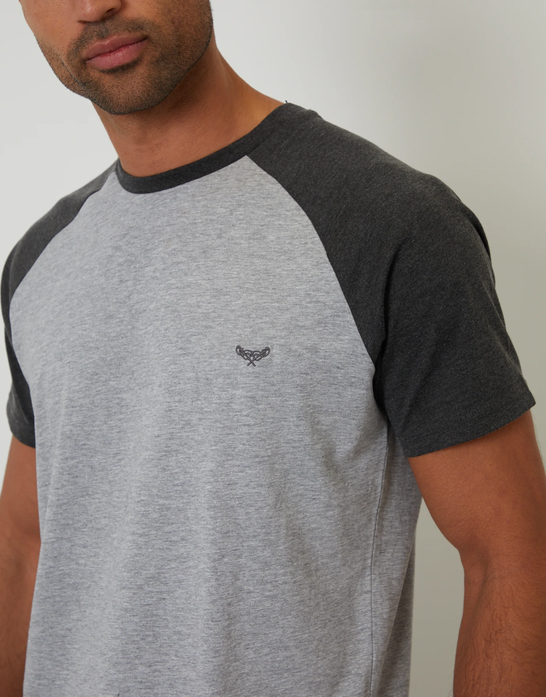 Raglan Short Sleeve Lounge Set in Grey - Image 4