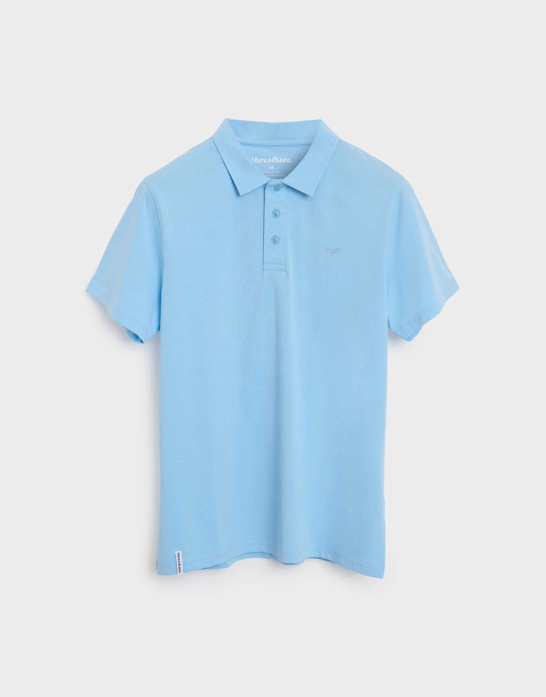 2 Pack Single Jersey Cotton Polo Shirts in Light Blue & Yellow - Image 2