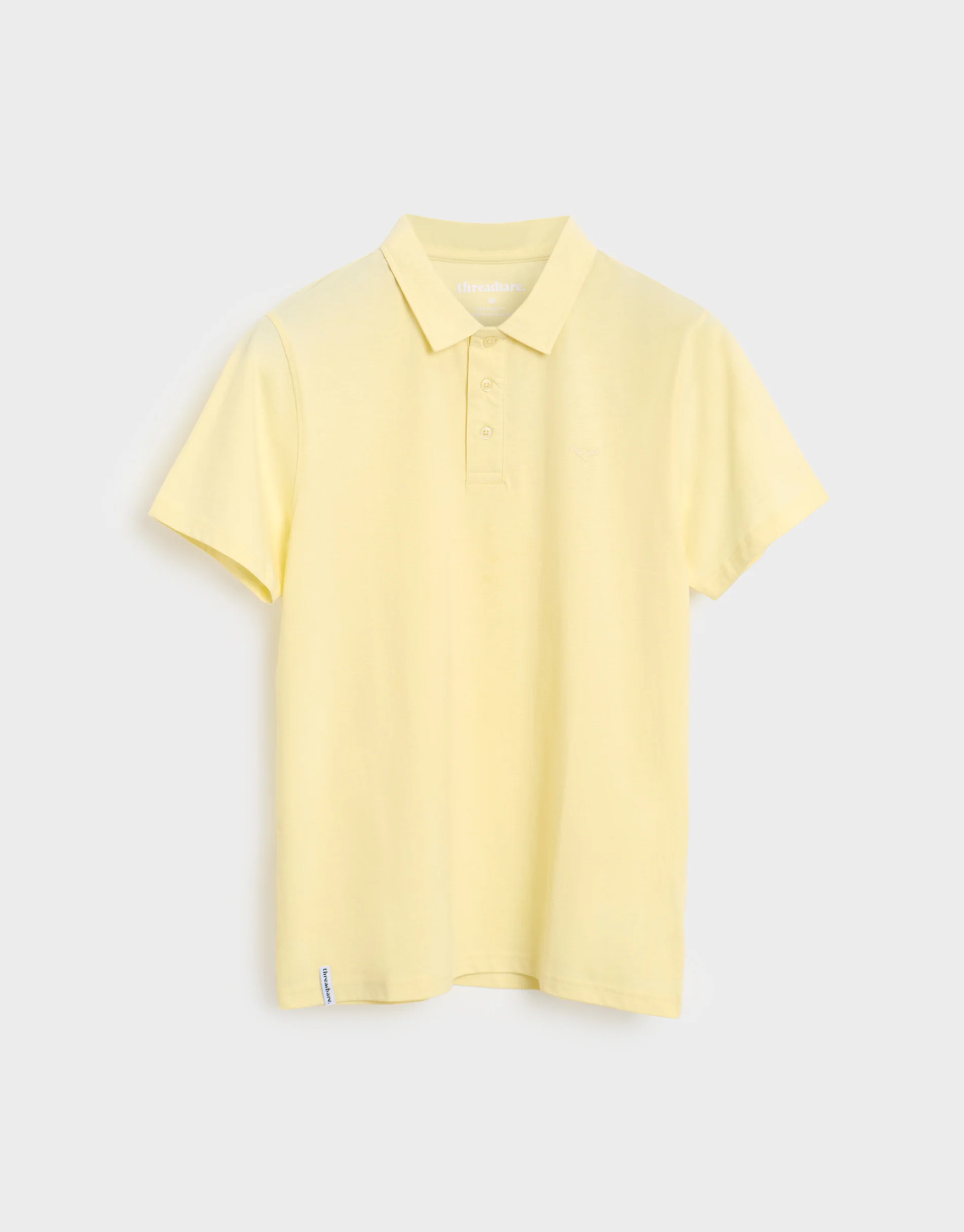 2 Pack Single Jersey Cotton Polo Shirts in Light Blue & Yellow - Image 3