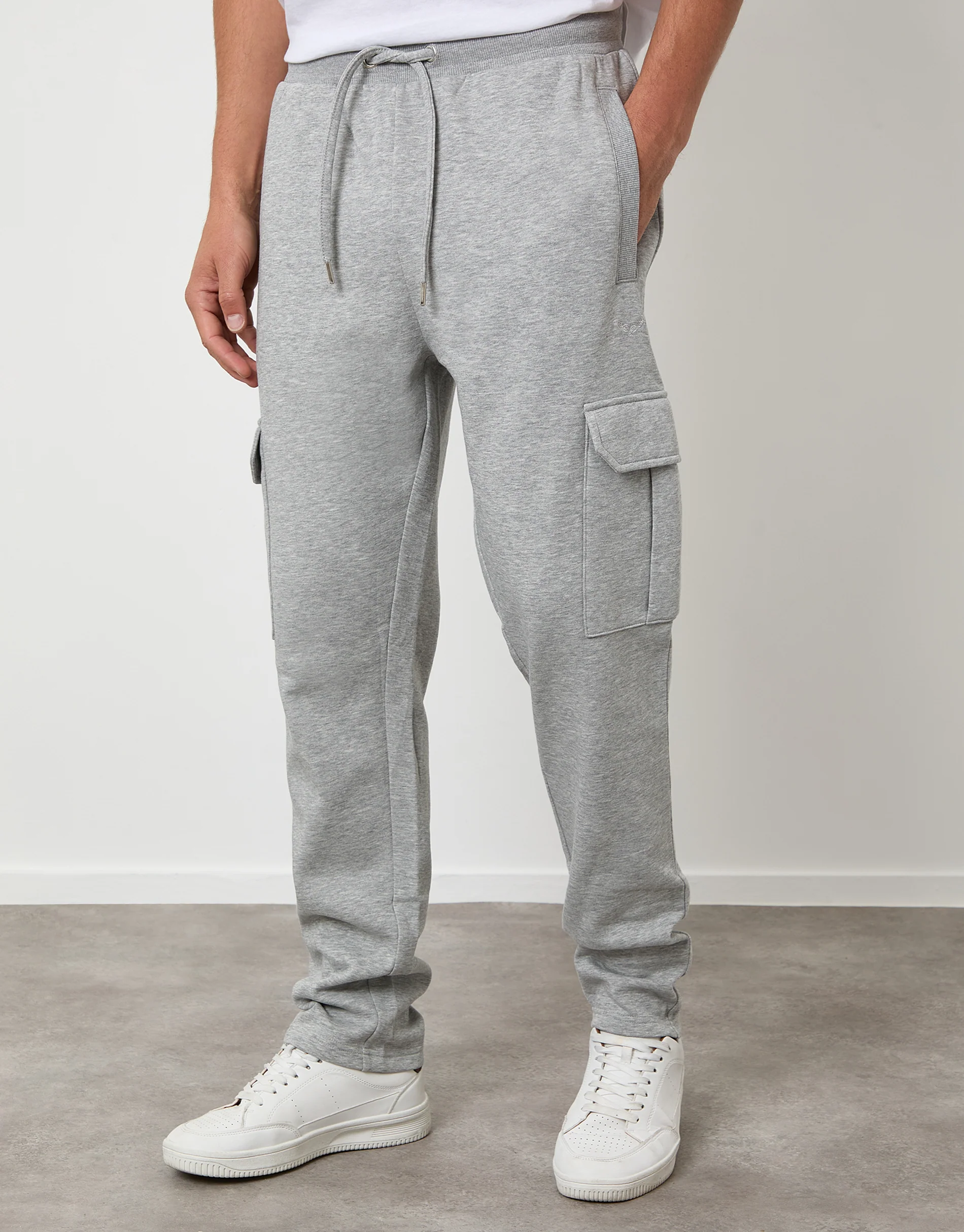 Cargo Joggers in Light Grey - Image 2