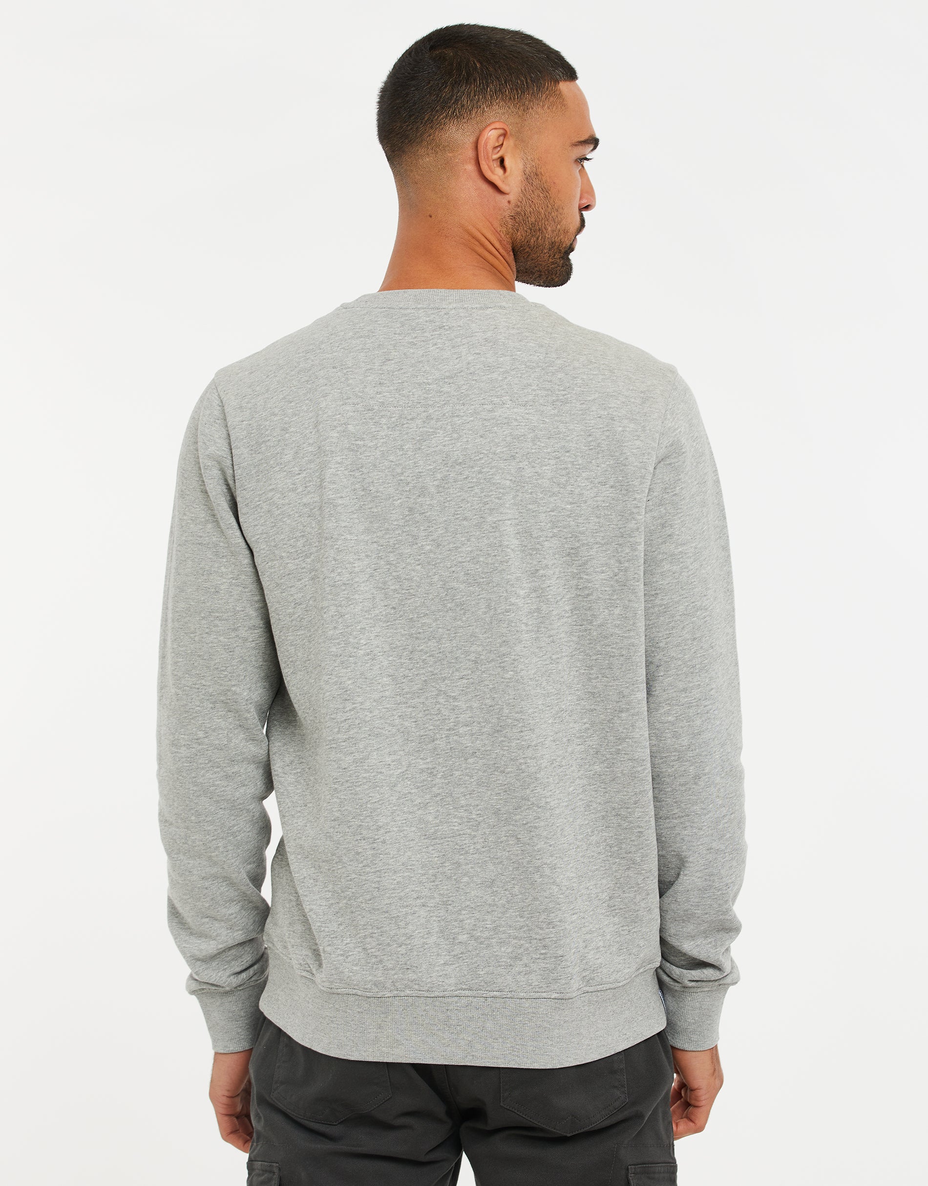 Crew Neck Sweatshirt in Light Grey - Image 2