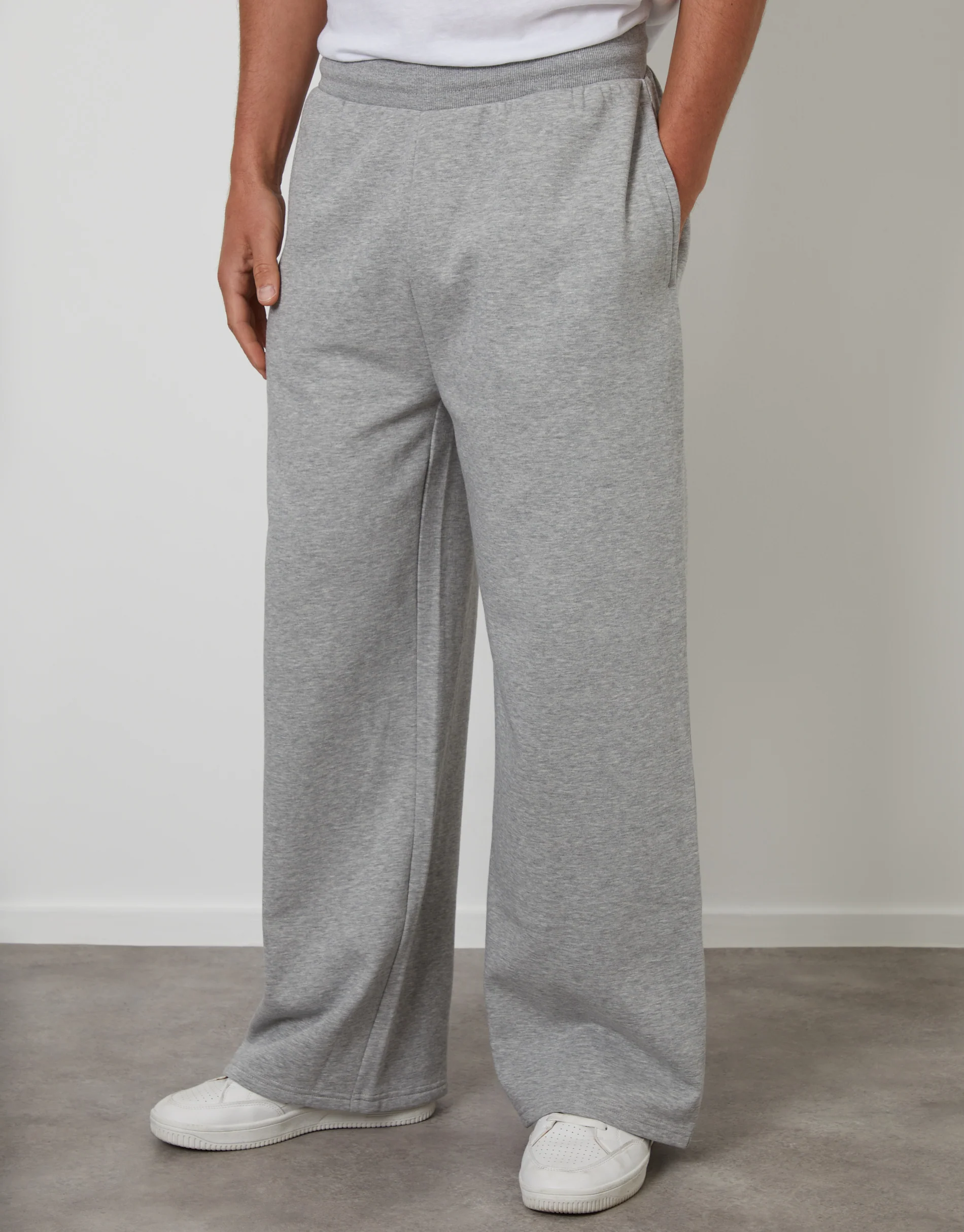 Wide Leg Joggers in Light Grey - Image 2