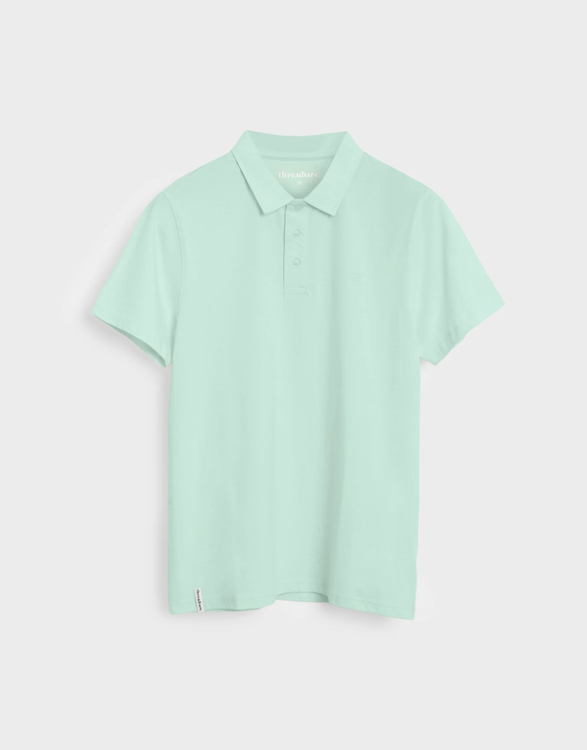 2 Pack Single Jersey Cotton Polo Shirts in Mint Green & Pink - Image 2