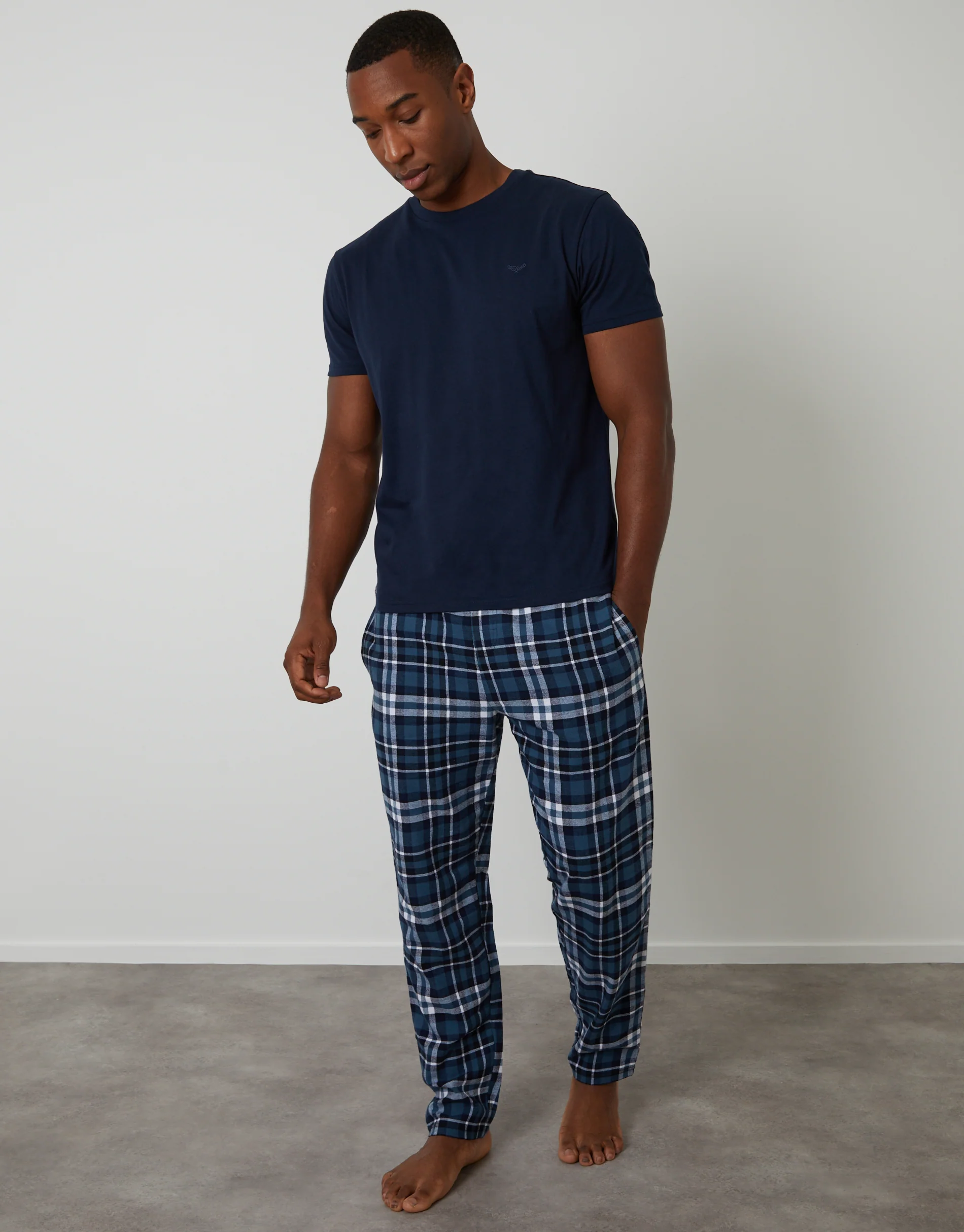 Pyjama Set in Navy Check