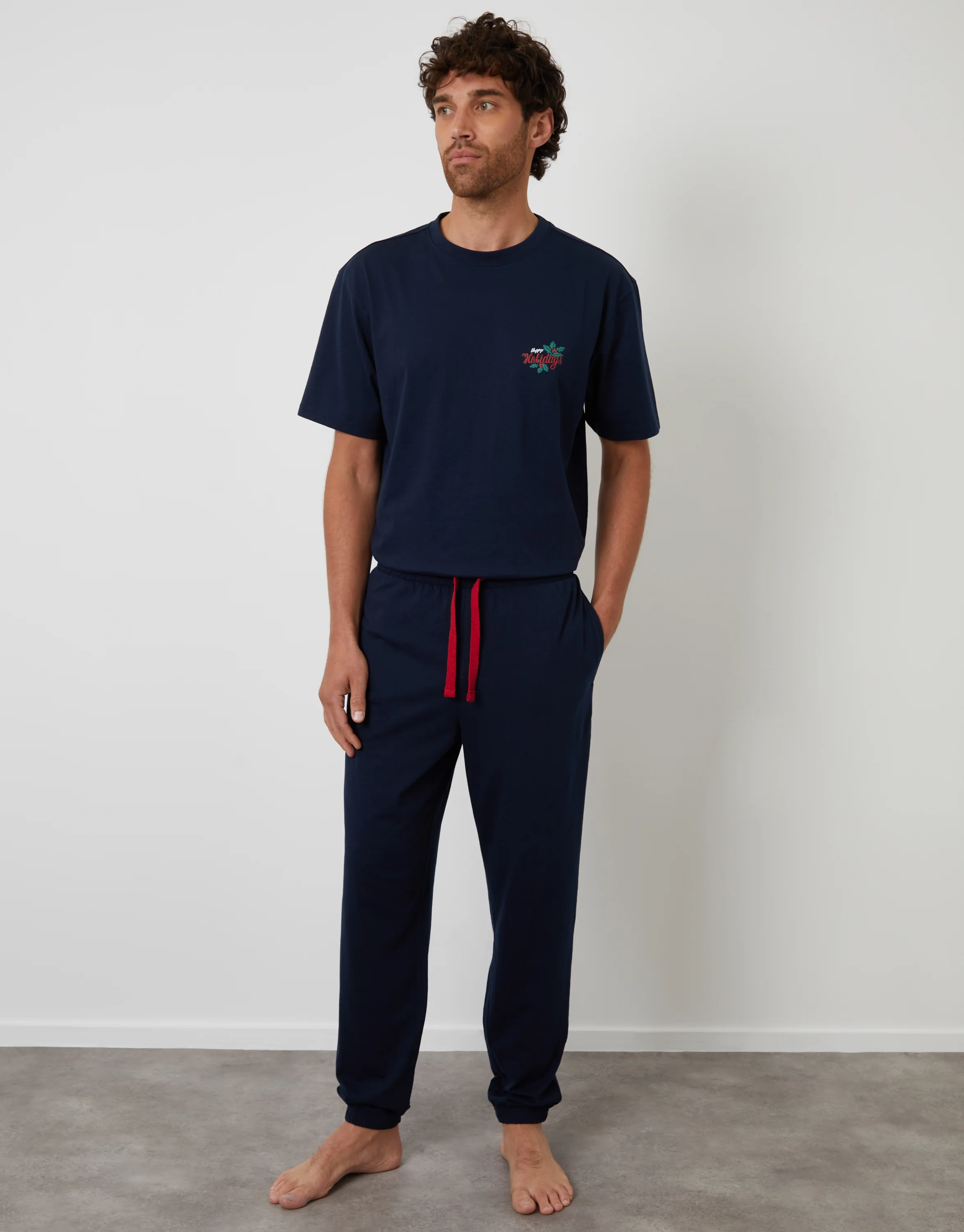 Christmas Graphic Lounge Set in Navy - Image 3