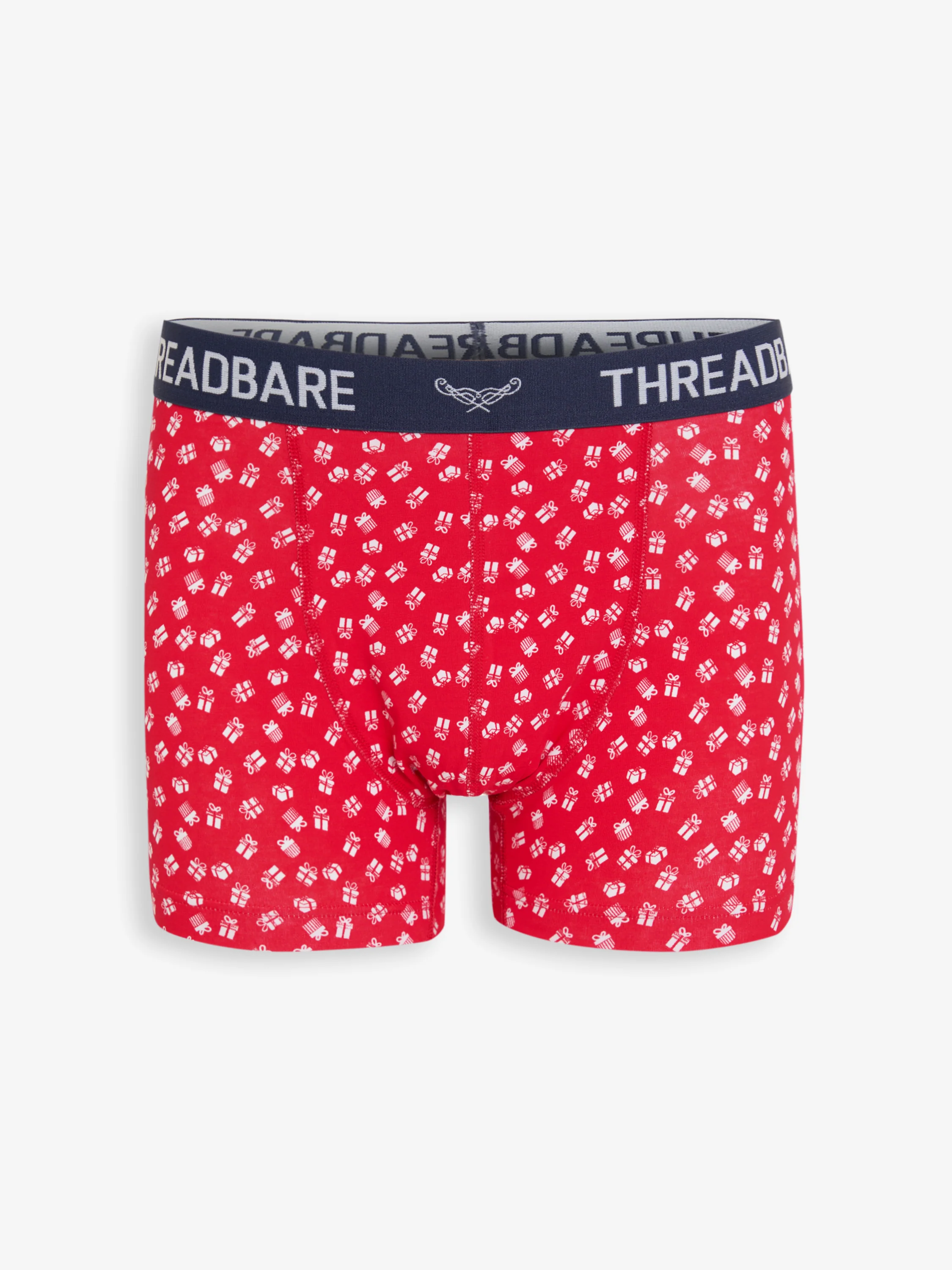 3 Pack Christmas Print Hipster Fit Boxer Shorts in Navy - Image 4