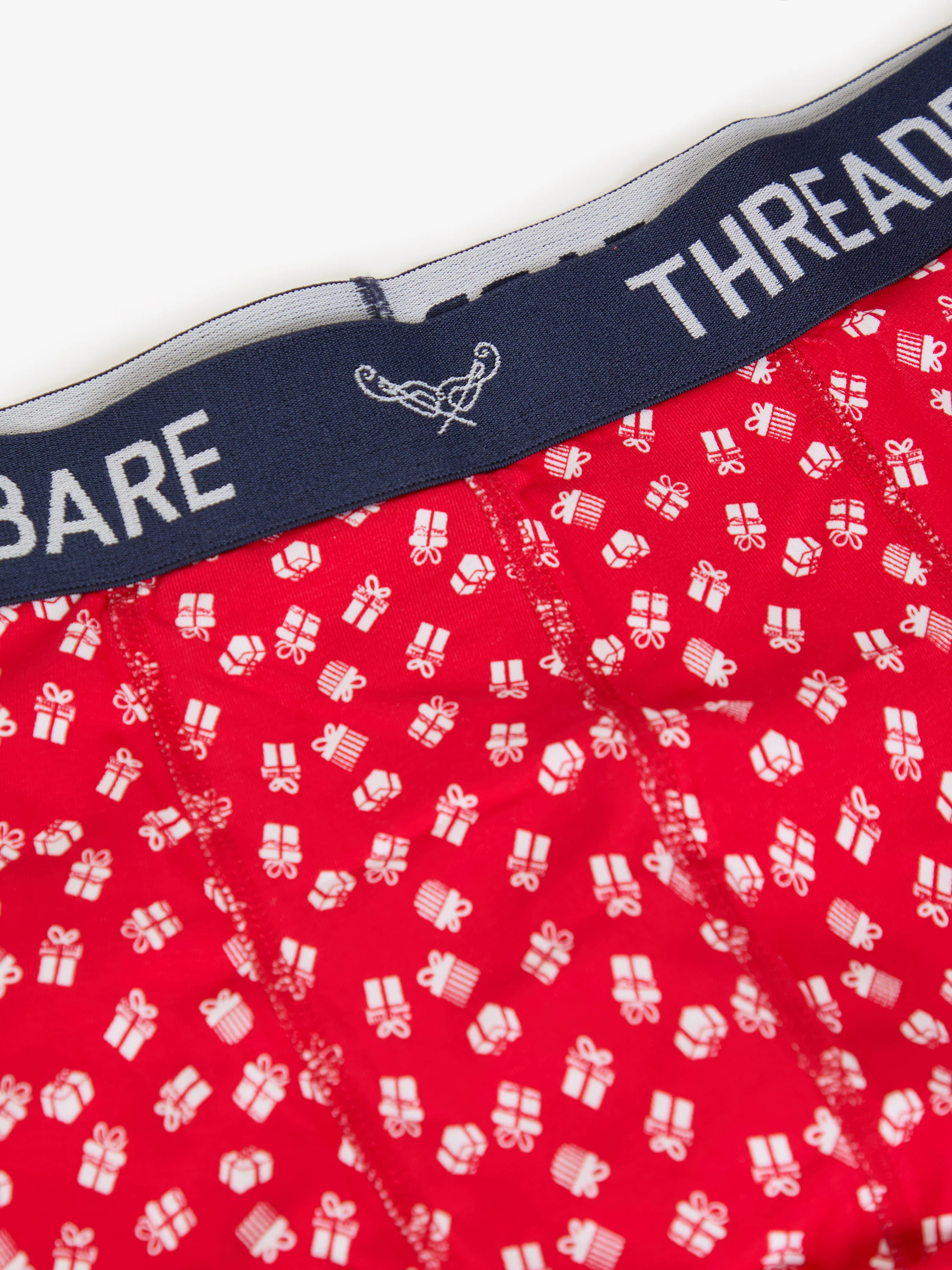 3 Pack Christmas Print Hipster Fit Boxer Shorts in Navy - Image 5