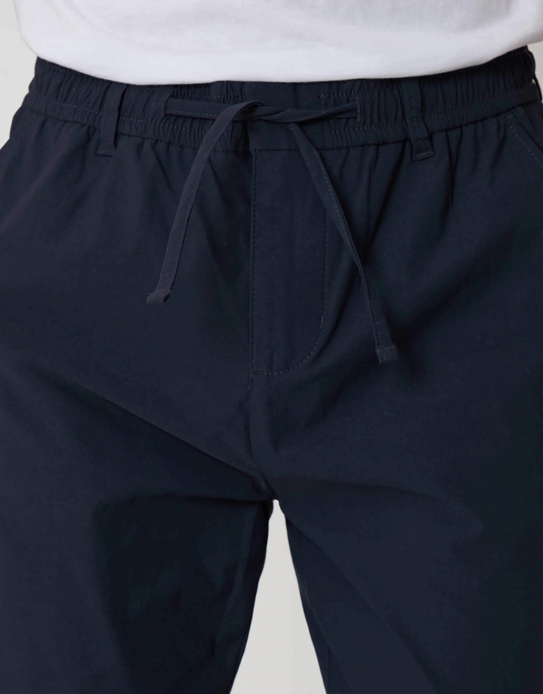 Slim Fit Stretch Trousers in Navy - Image 4