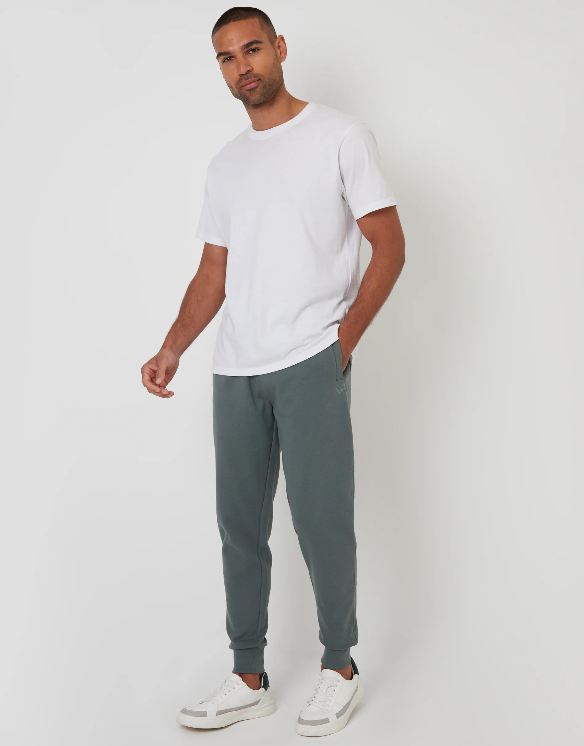 Regular Fit Joggers in Petrol Blue