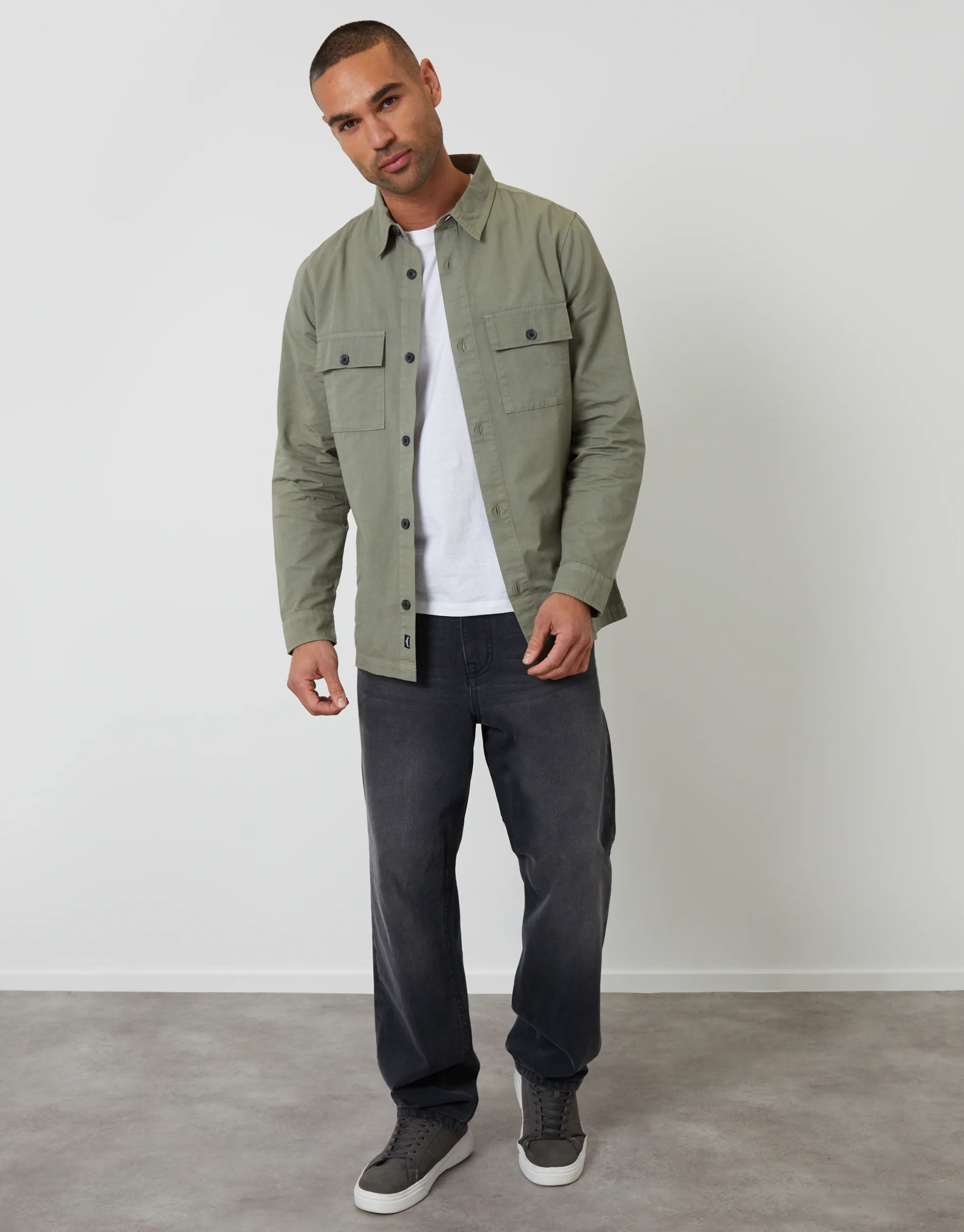 Lightweight Shacket in Sage Green - Image 3