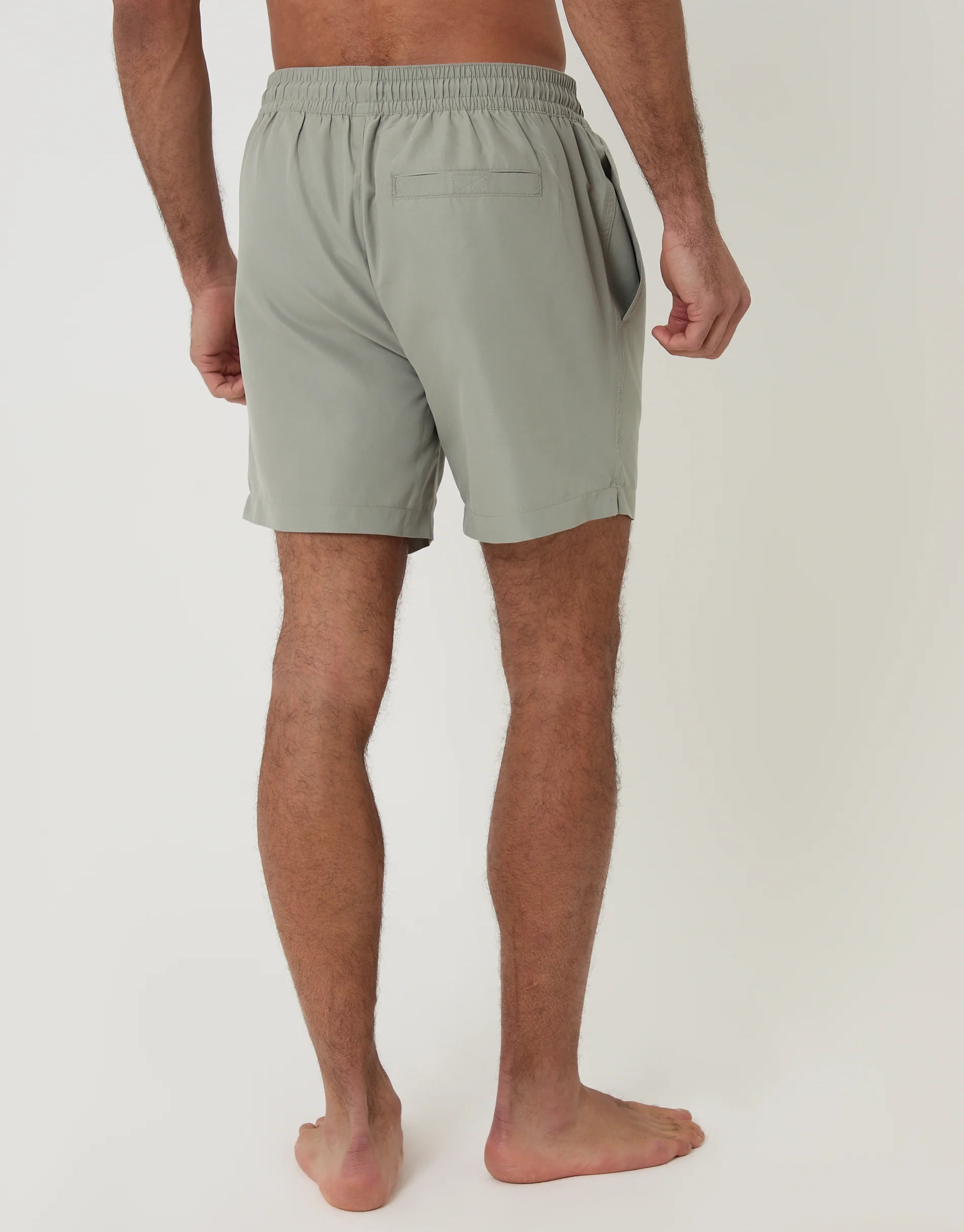 Sun Embroidered Quick Dry Swim Shorts in Sage Green - Image 2