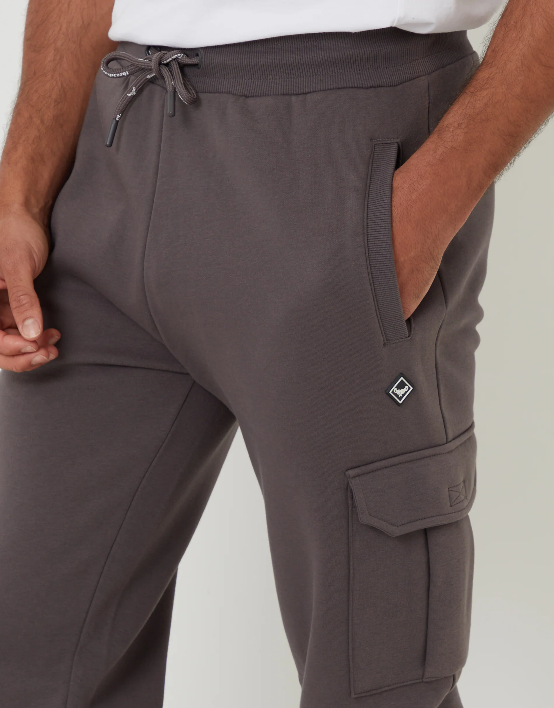 Cargo Style Joggers in Slate Grey - Image 4