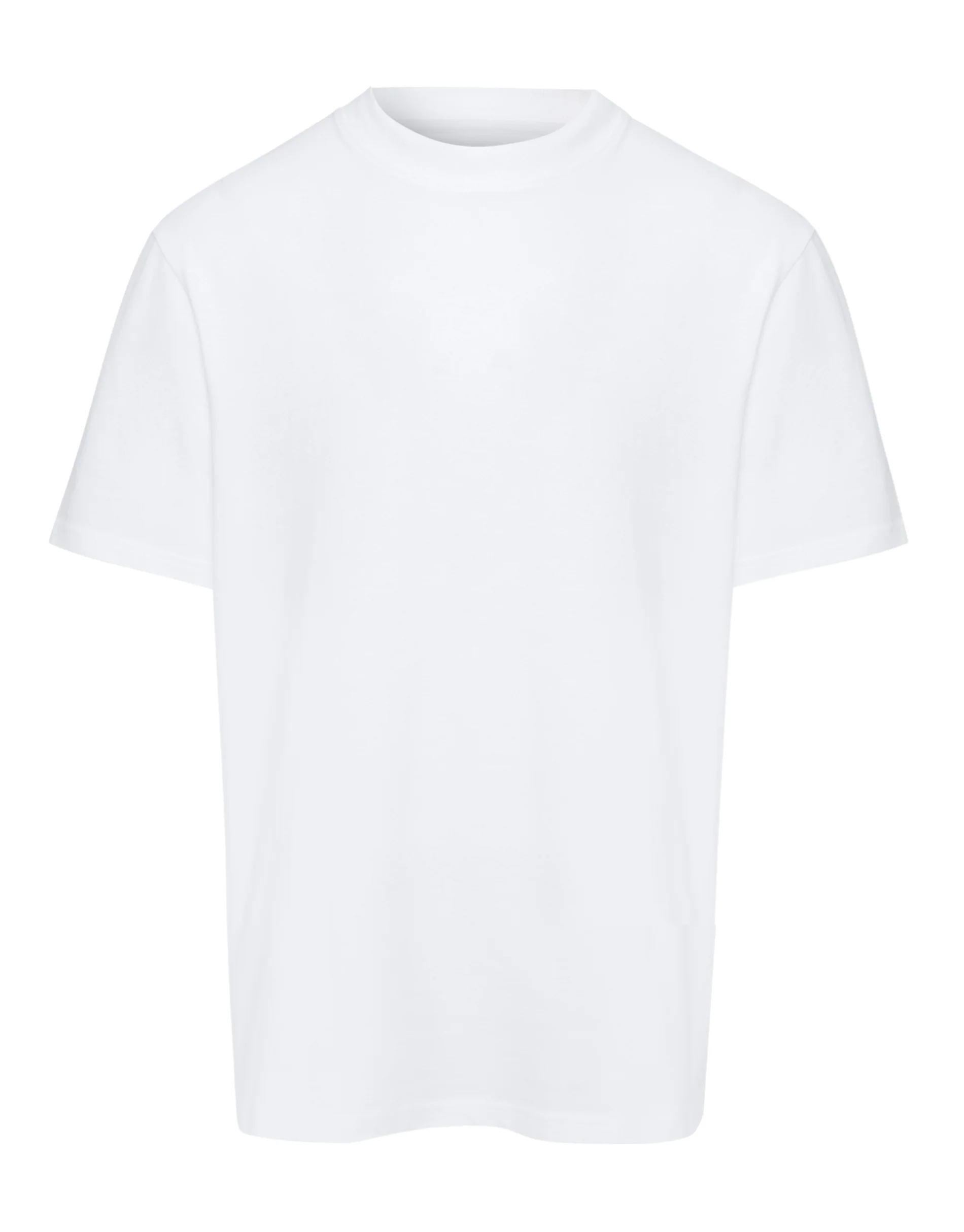Relaxed Fit Peached Cotton T-Shirt in White - Image 5