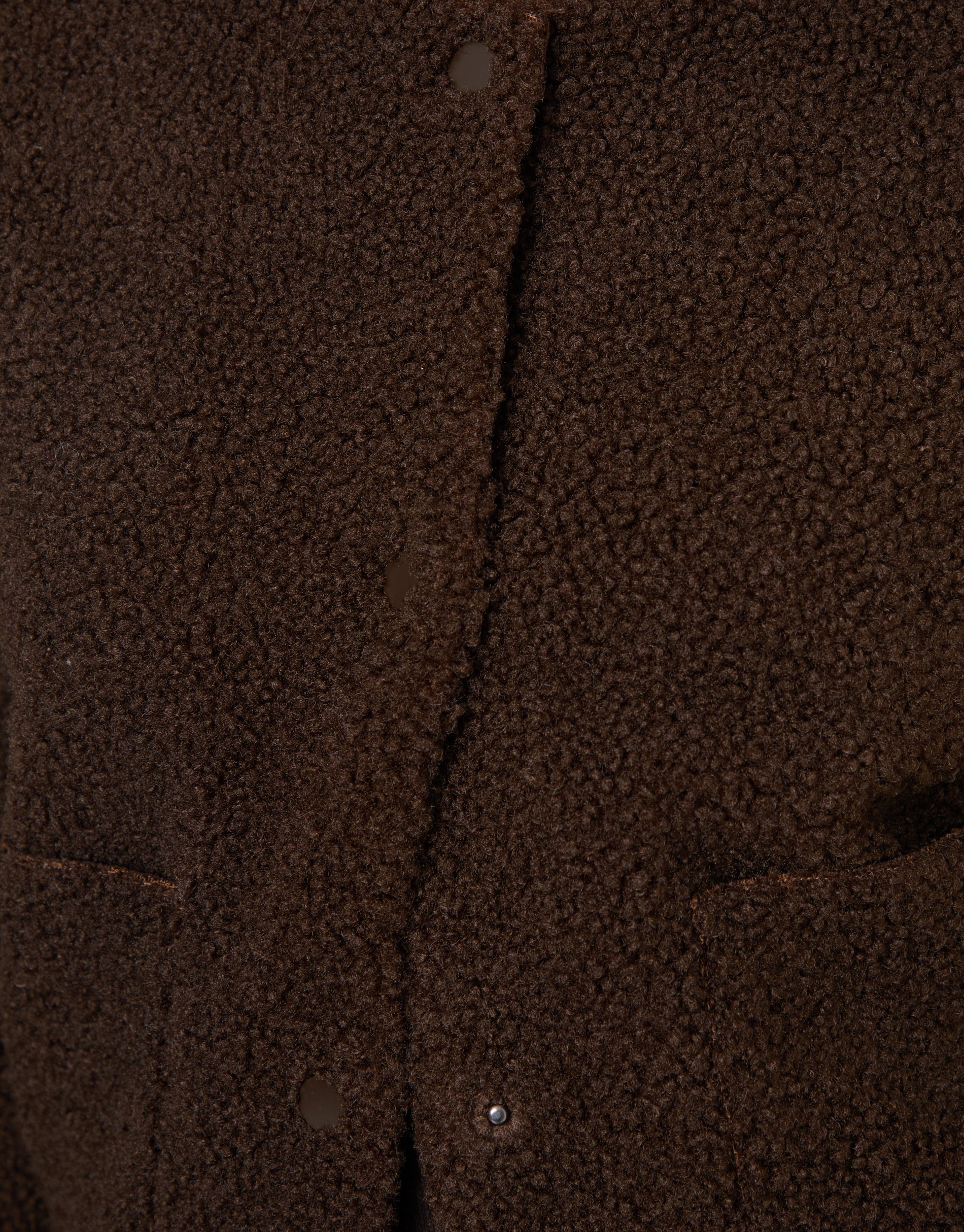 Borg Bomber Jacket in Chocolate Brown - Image 6