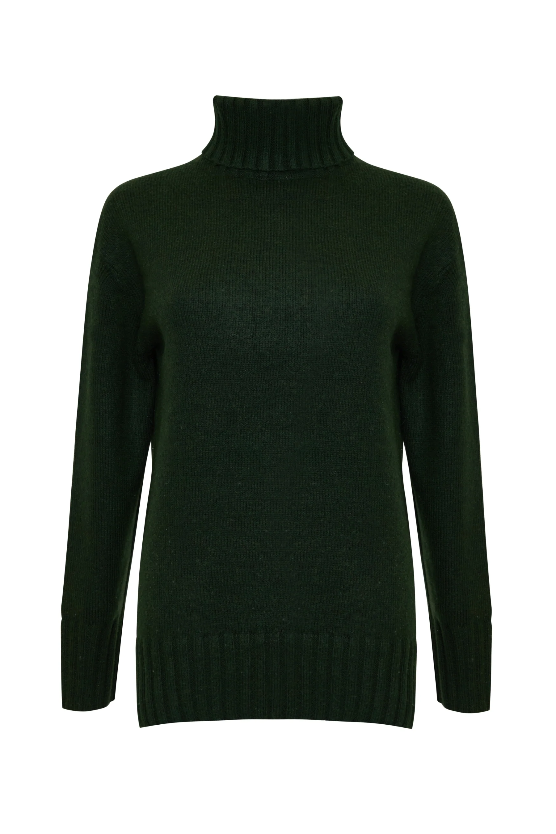 Oversized Roll Neck Jumper in Green - Image 6