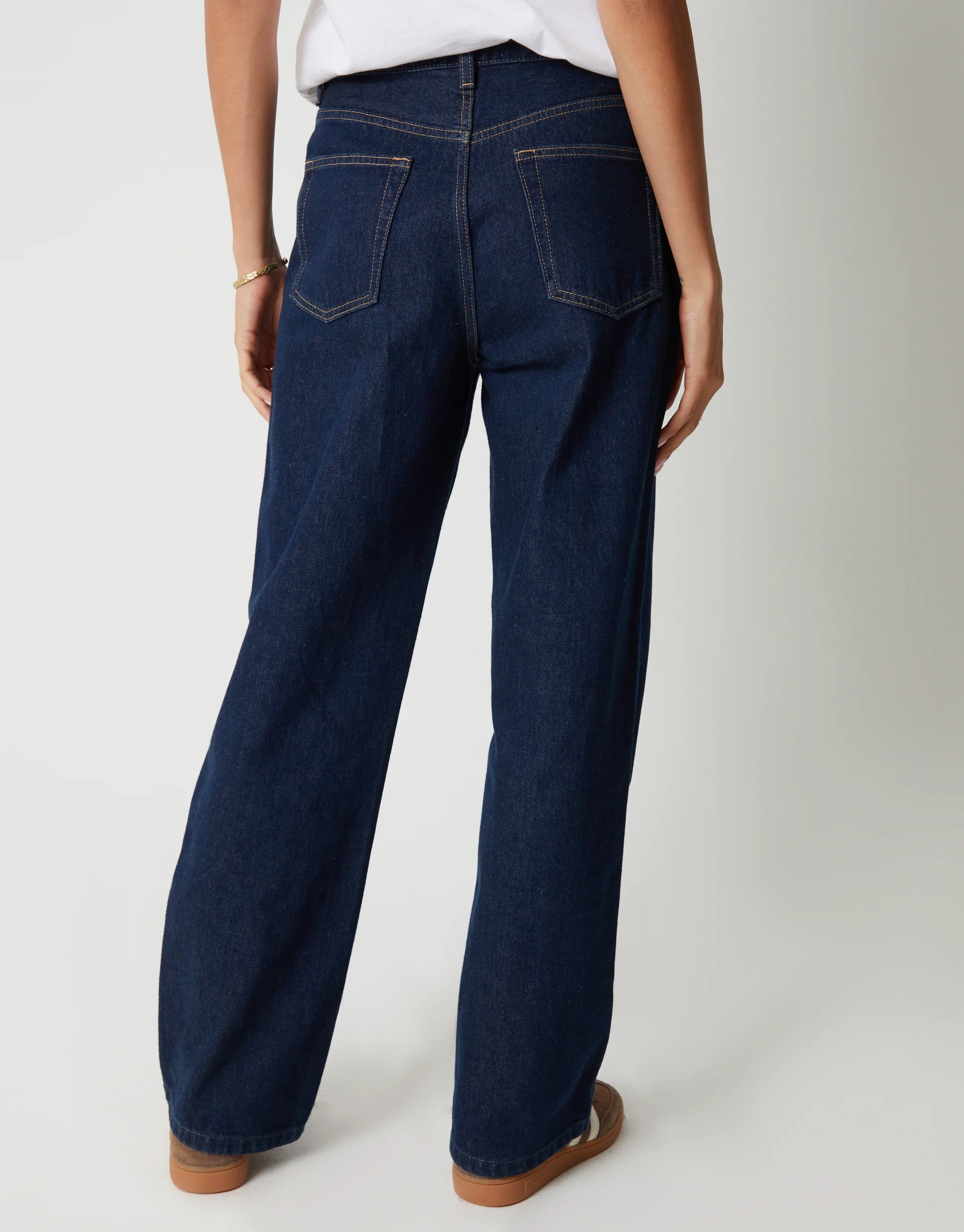 Straight Leg Wide Jeans in Indigo Wash - Image 2