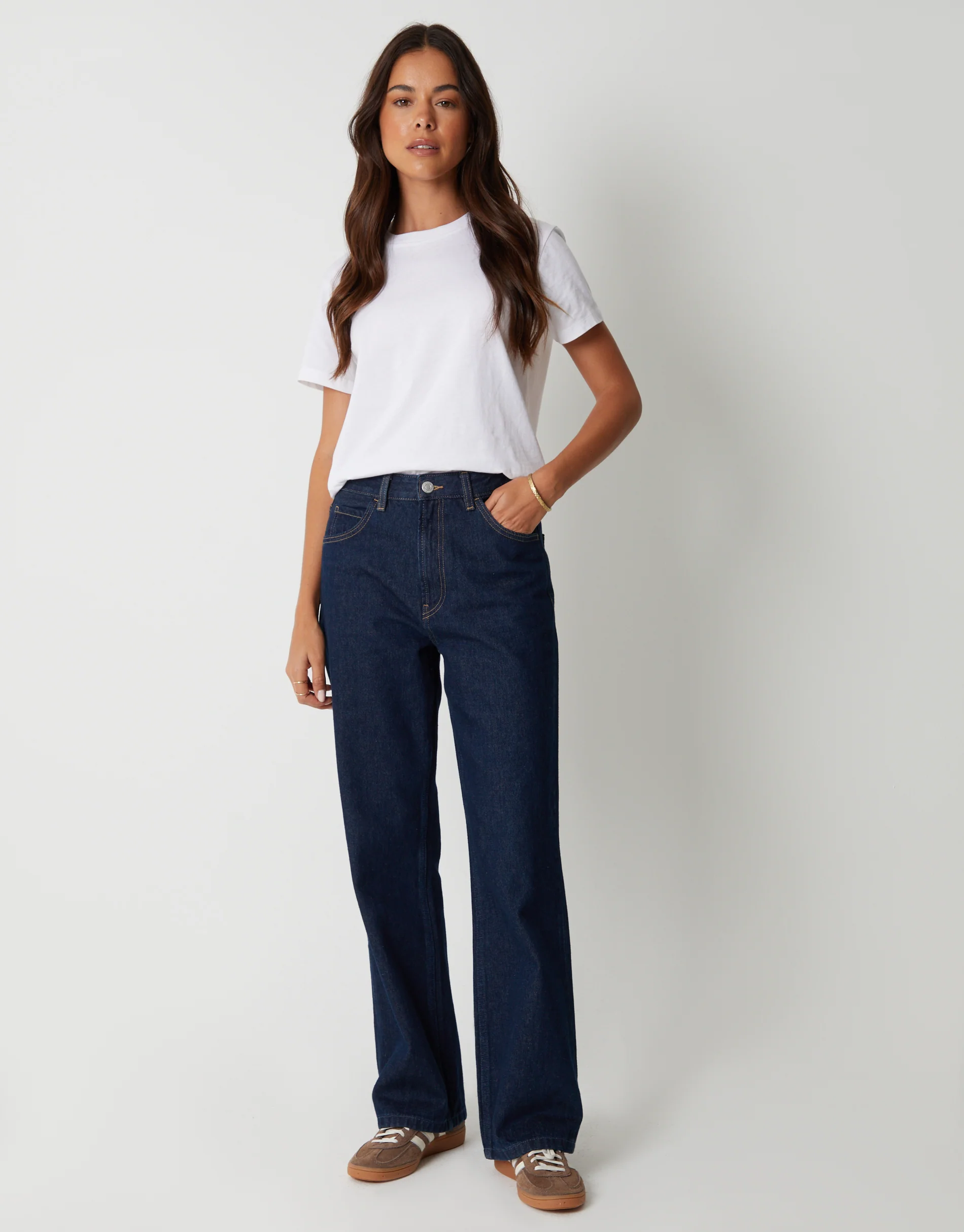Straight Leg Wide Jeans in Indigo Wash - Image 3
