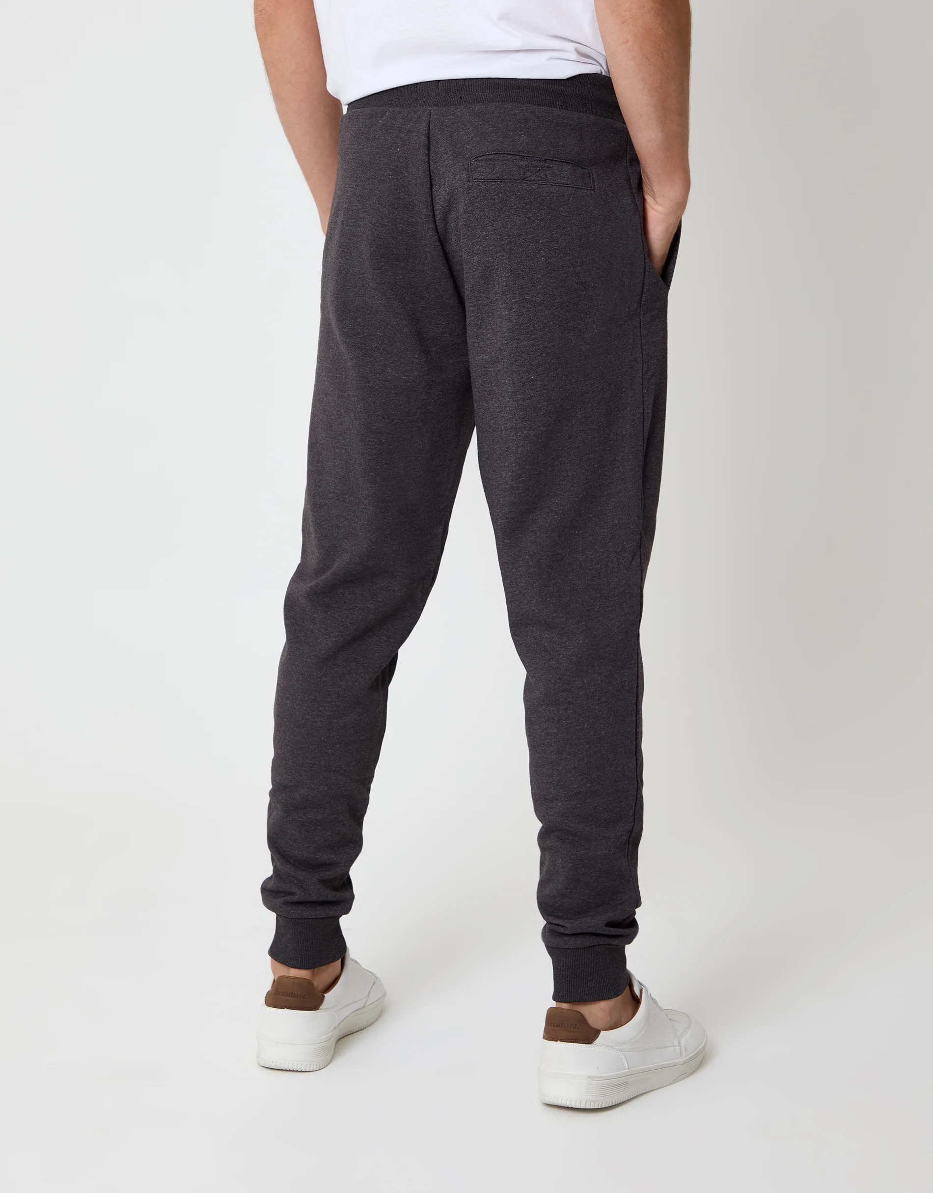 Regular Fit Joggers in Charcoal Grey Marl - Image 3
