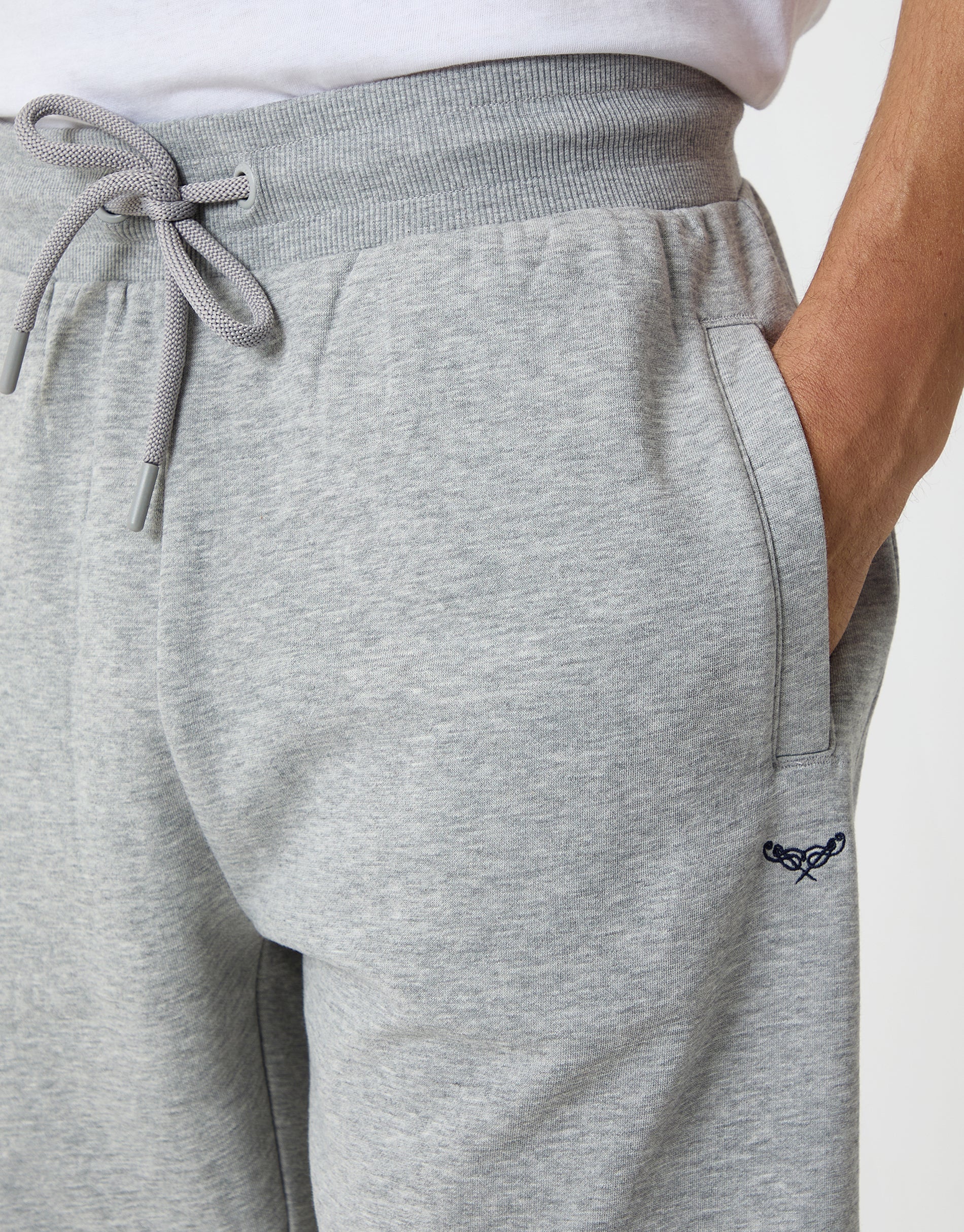 Regular Fit Joggers in Grey Marl - Image 4