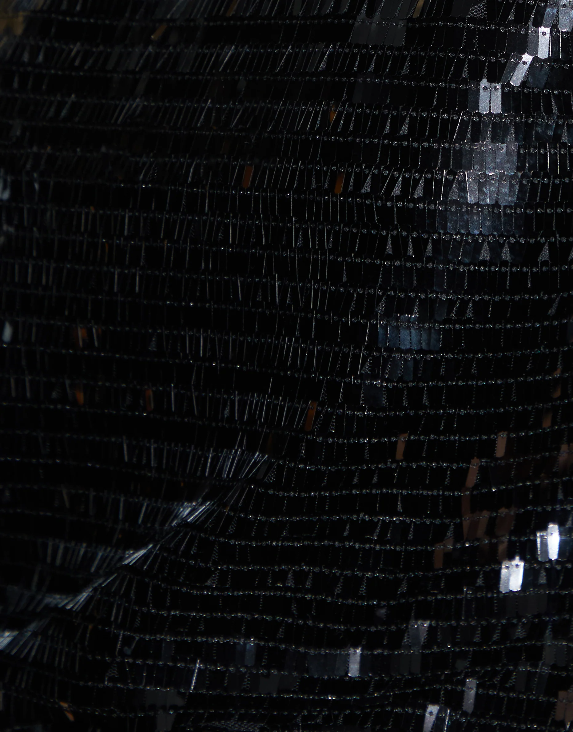 Fringe Sequin Halterneck Top in Black - Image 4