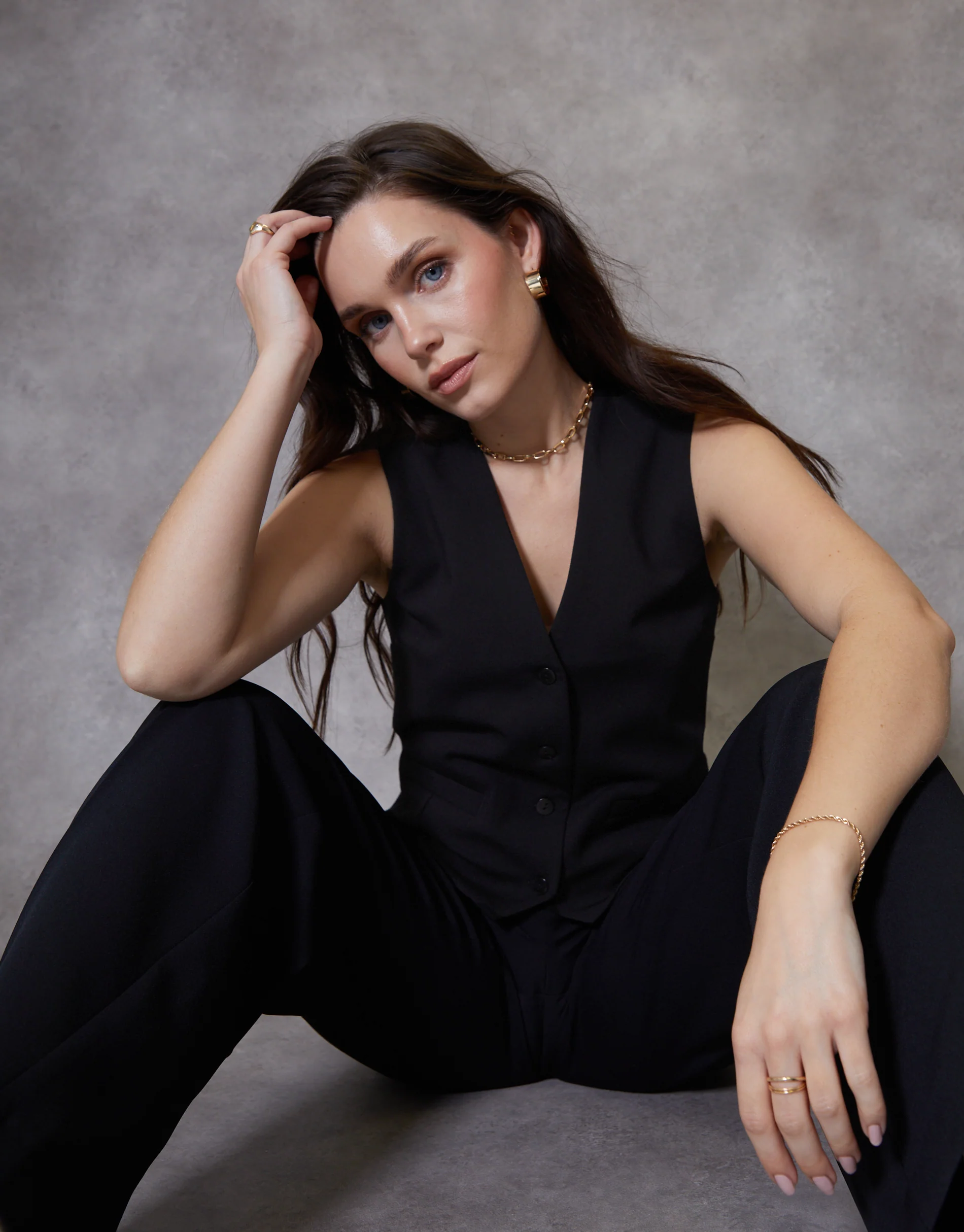 Tailored Waistcoat in Black - Image 3