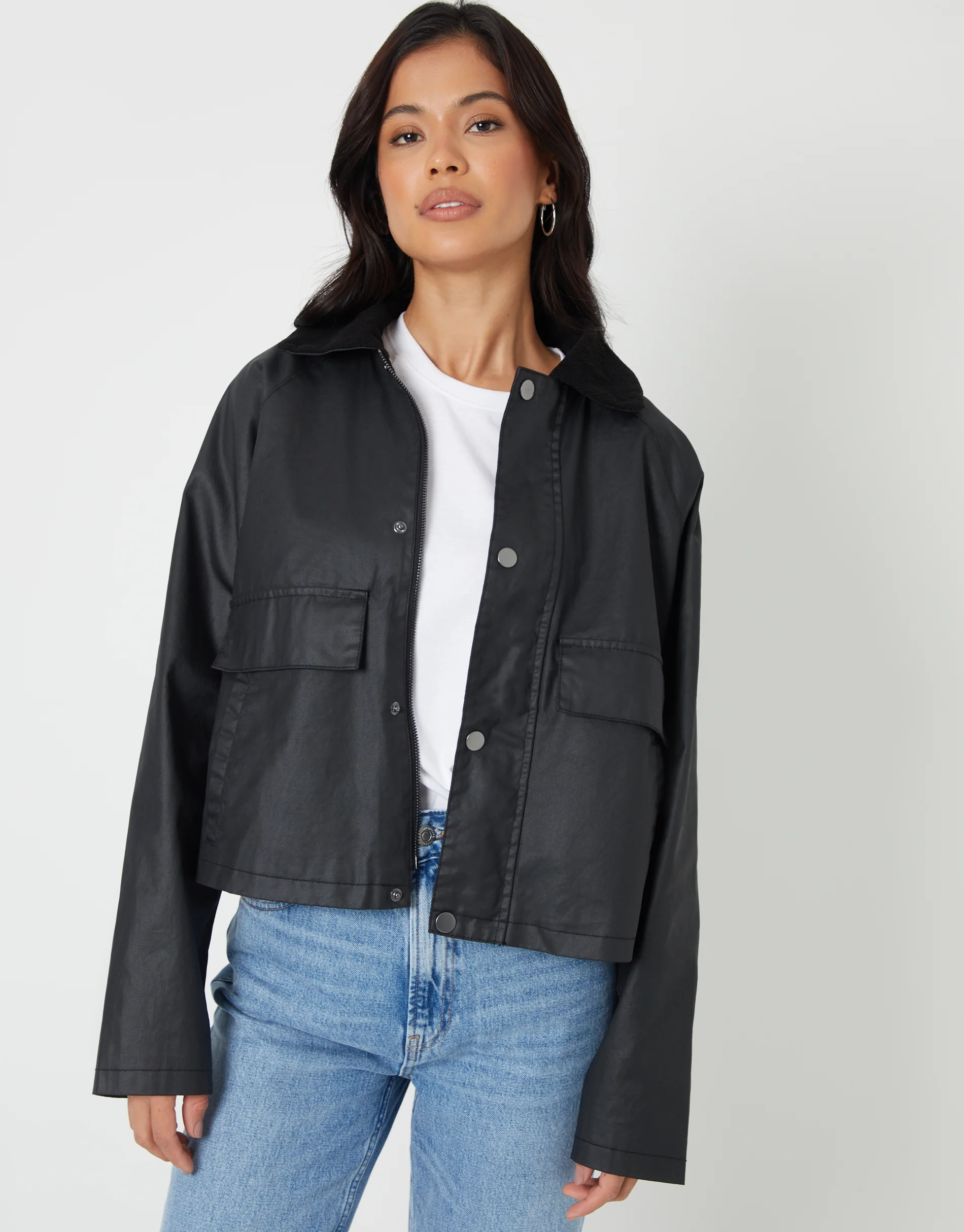 Waxed Jacket in Black