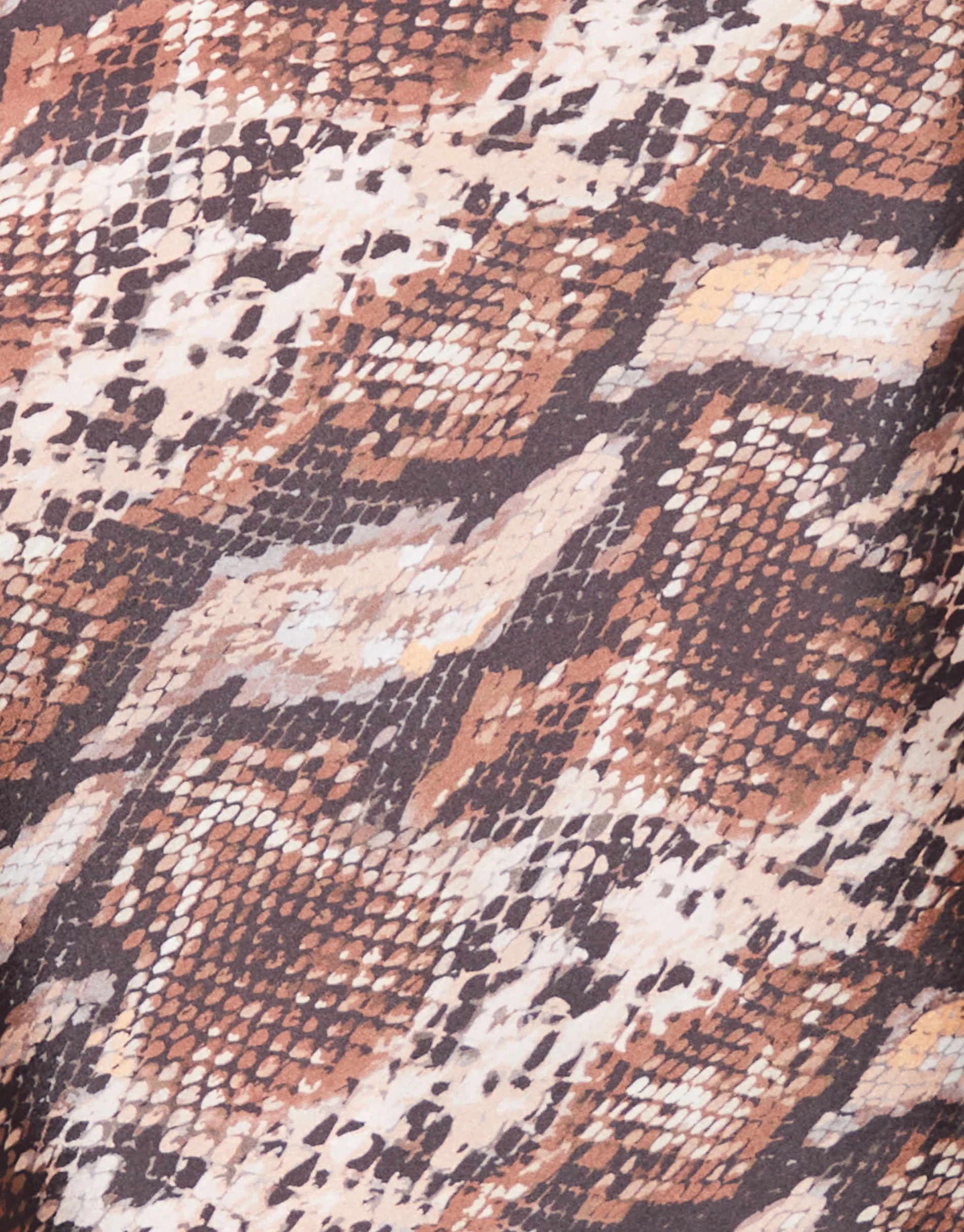 Snake Print Maxi Satin Slip Skirt in Brown Snake - Image 5