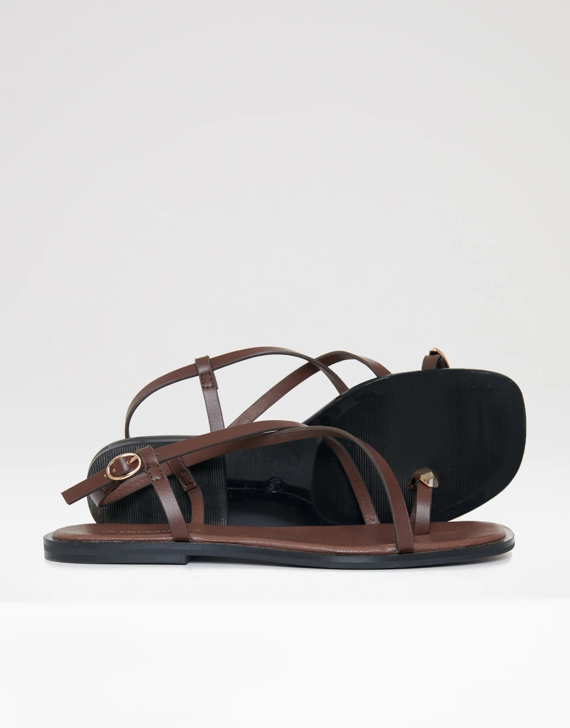 Back Strap Sandals in Chocolate Brown - Image 4